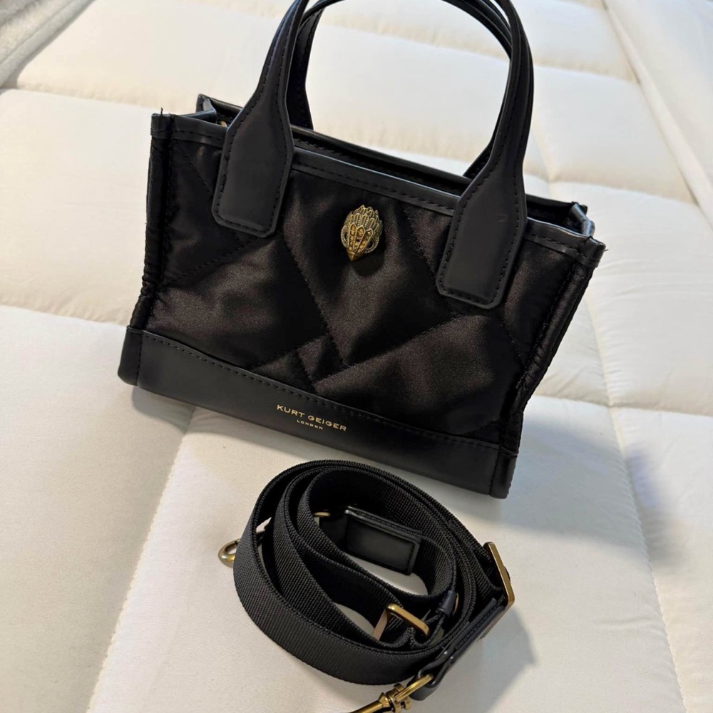 Kurt Geiger Black Mini Bag with Gold Accents
